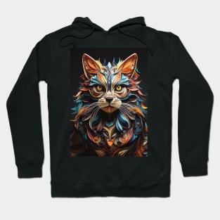 Cat Fold Art Style Hoodie